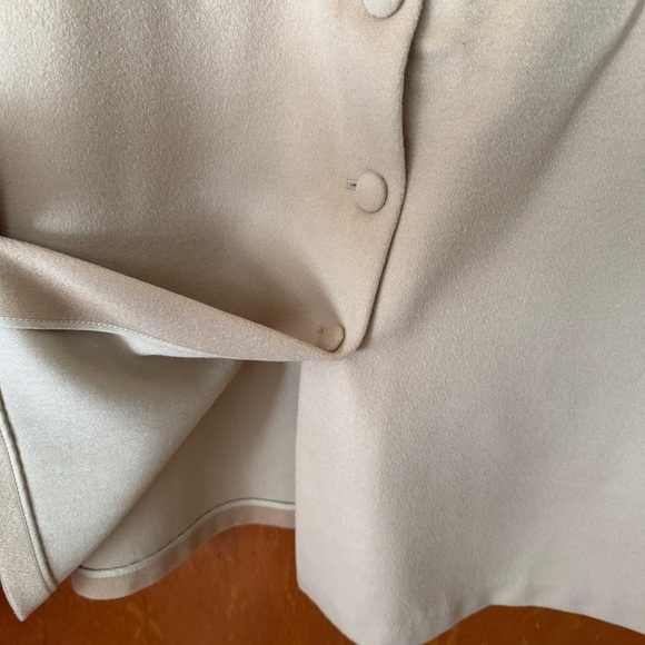 Behida Dolic Elegant Tan High-Waisted Button Front Wool Midi Skirt - Size L - Picture 10 of 13